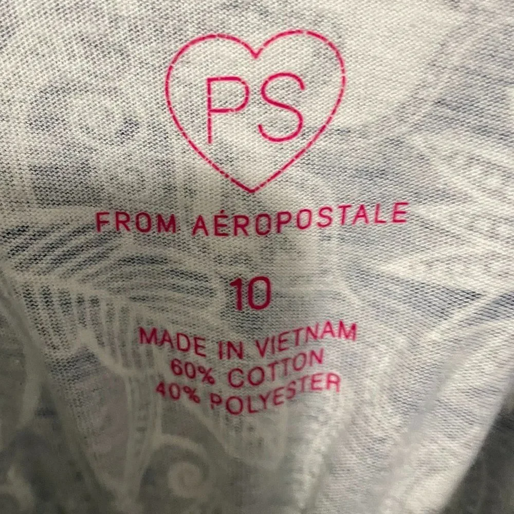 PS from Aeropostale Boho Floral Ruffle Spaghetti Strap Girls Dress Size 10